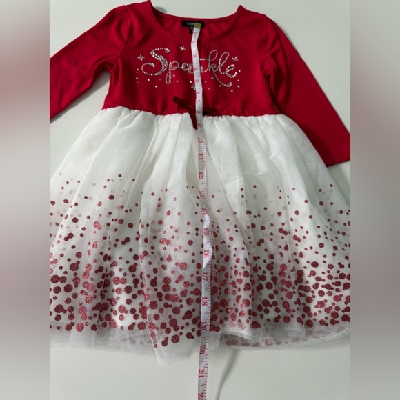 Zunie Christmas Sparkle Glitter Dress Size 4 - Picture 9 of 11